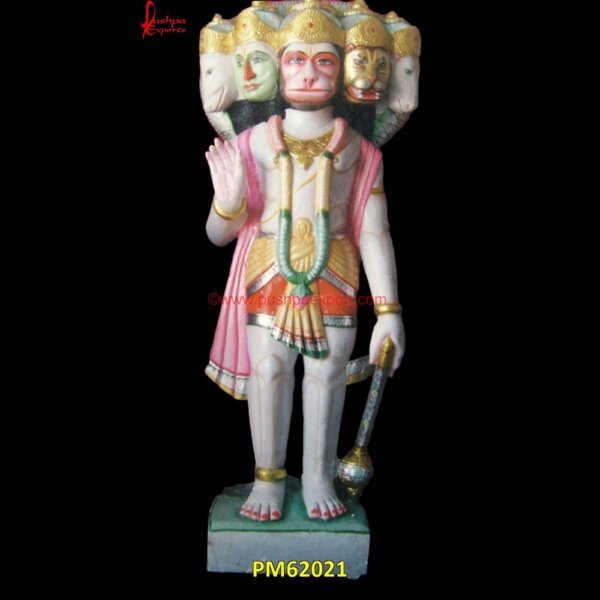 Panchmukhi Hanuman Ji Statue PM62021 marble hanuman statue manufacturers,marble panchmukhi hanuman statue,panchmukhi.jpg