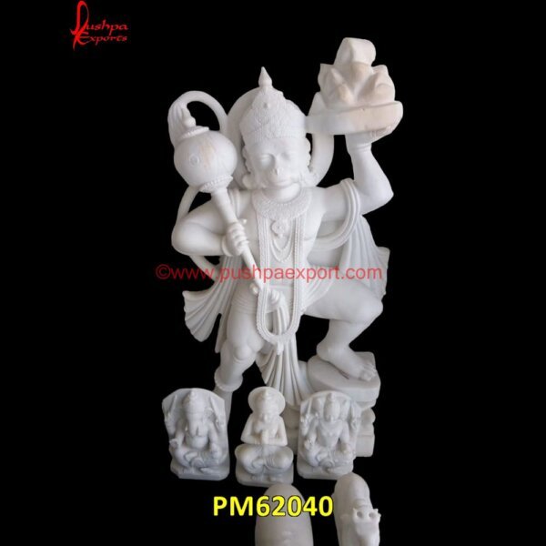 White Marble Hanuman Ji Murti PM62040 hanuman stone sculpture,hanumanji marble murti,lord hanuman marble statue,marble hanuman.jpg