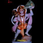 Hanuman Ji White Marble Murti