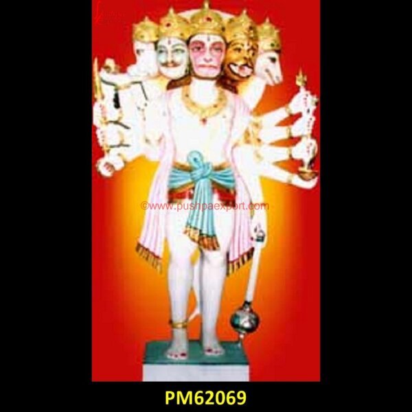 Marble Panchmukhi Hanuman Ji Idol PM62069 marble hanuman,marble hanuman ji idol,marble hanuman murti,marble hanuman statue,marble hanuman statue manufacturers.jpg