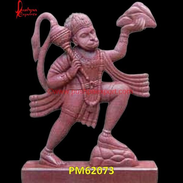 Red Stone Hanuman Murti PM62073 marble hanuman statue manufacturers,marble panchmukhi hanuman statue,panchmukhi hanuman marble idol,panchmukhi hanuman.jpg