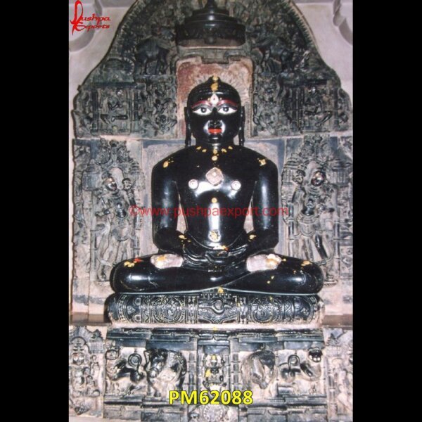 Black Marble Mahaveer Swami Statue PM62088  Parshwanath Murti, Parshwanath Statue, Stone Jain Statue, Mahaveer Statue, Mahaveer Swami Statue,Marble Jain.jpg