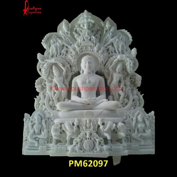 Carved Jain Marble Statue PM62097  Parshwanath Statue, Stone Jain Statue, Mahaveer Statue, Mahaveer Swami Statue,Marble Jain Mahaveer StatuE.jpg