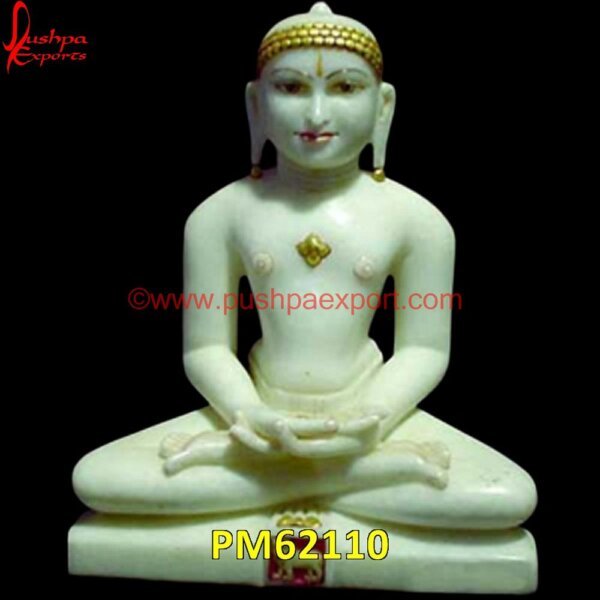 White Marble Mahaveer Swami Statue PM62110  Marble Jain Statue, Marble Parshwanath Statue, Parshwanath Murti, Parshwanath Statue.jpg