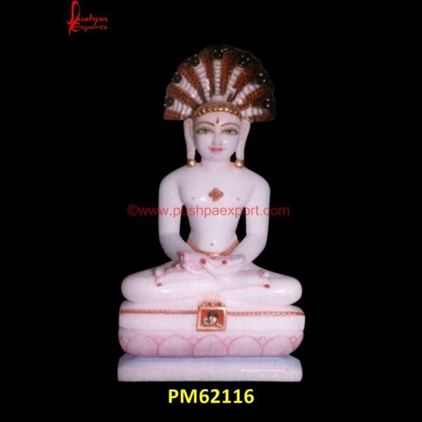 White Marble Parshwanath Statue PM62116  Mahaveer Swami Statue,Marble Jain Mahaveer Statue, Marble Jain Statue.jpg