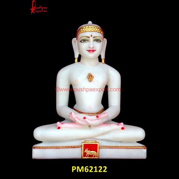 White Mahaveer Jain Statue PM62122  Stone Jain Statue, Mahaveer Statue, Mahaveer Swami Statue,Marble Jain Mahaveer Statue, Marble Jain Statue.jpg