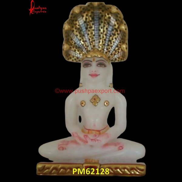 Parashwanath Jain Painted Statue PM62128  Parshwanath Murti, Parshwanath Statue, Stone Jain Statue, Mahaveer Statue, Mahaveer Swami Statue.jpg