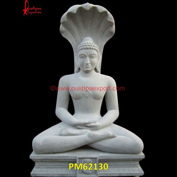 Sanadstone Parashwanath Jain Statue PM62130  Stone Jain Statue, Mahaveer Statue, Mahaveer Swami Statue,Marble Jain Mahaveer Statue, Marble Jain Statue.jpg