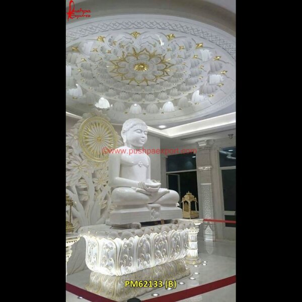 PM62133 (B)  Marble Jain Statue, Marble Parshwanath Statue, Parshwanath Murti, Parshwanath.jpg