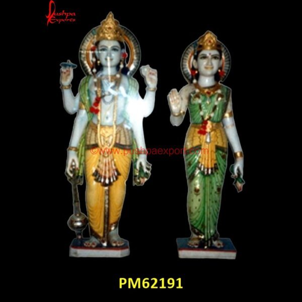 Laxmi Narayan Marble Statue PM62191 vishnu laxmi marble murti,vishnu marble murti,vishnu marble statue,vishnu murti marble.jpg