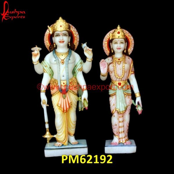 Marble Lakshmi Narayan Statue PM62192 vishnu marble murti,vishnu marble statue,vishnu murti marble,lakshmi narayan marble statue.jpg