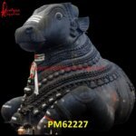 Black Marble Nandi Statue For Temple