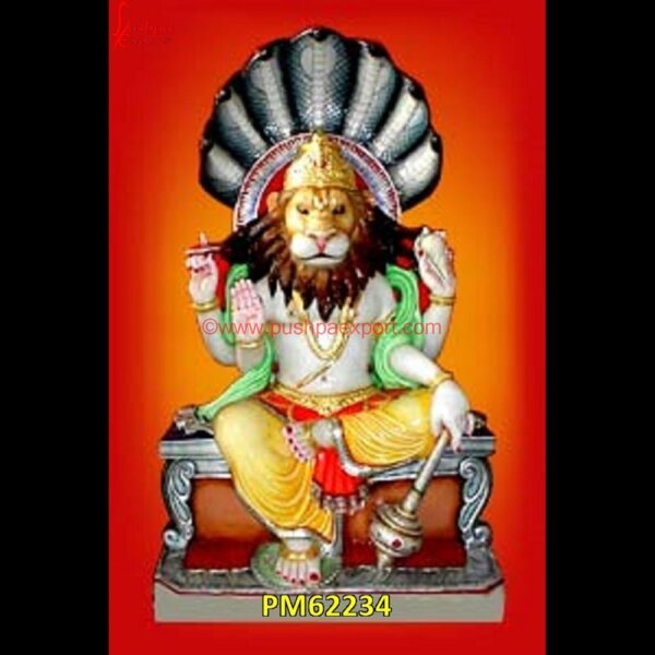 Marble Narsimha Idol PM62234 Goddess Marble Statue, God Marble Murti, Marble Idol Of God, Marble God Murti, Marble God Murti, Marble God Statue, God Marble Murti, God Marble Murti.jpg