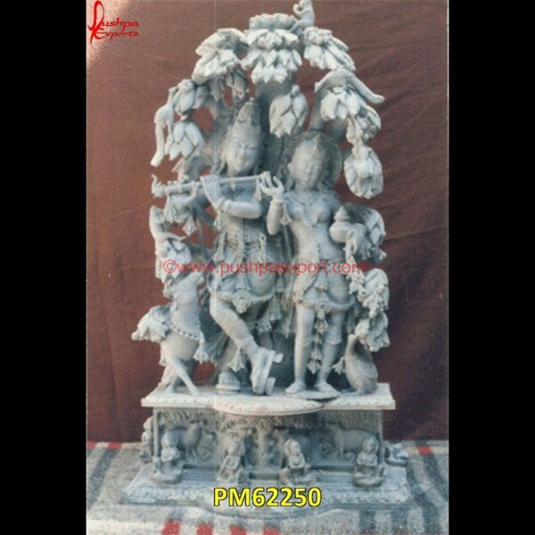 Sandstone Carved Radha Krishna Statue PM62250 krishna marble statue,radha krishna marble statue,beautiful radha krishna marble statue,beautiful white marble.jpg