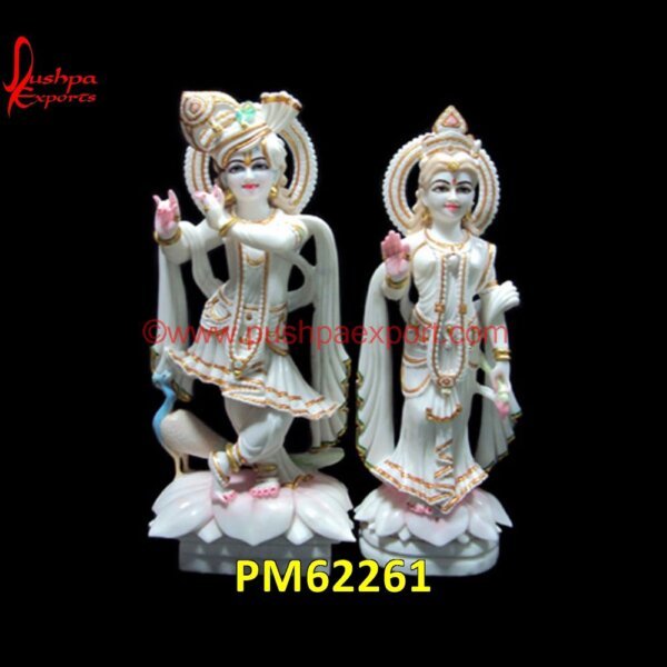 Carved White Marble Radha Krishna Statue PM62261 iskcon radha krishna marble murti,iskcon radha krishna statue,krishna ji marble murti,krishna marble moorti.jpg