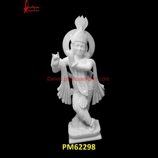 White Marble Radha Krishna Sculpture PM62298 shri krishna marble murti,stone krishna murti,stone radha krishna murti,stone radha krishna statue.jpg