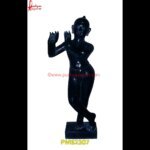 Black Stone Krishna Statue