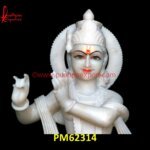 Krishna White Marble Murti