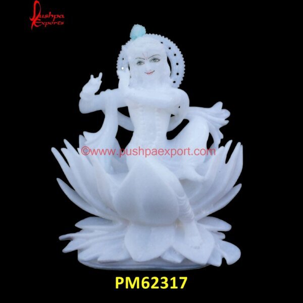 Carving White Marble Krishna Statue PM62317 iskcon radha krishna marble murti,iskcon radha krishna statue,krishna ji marble murti.jpg