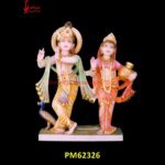 Radha Krishna White Marble Idol