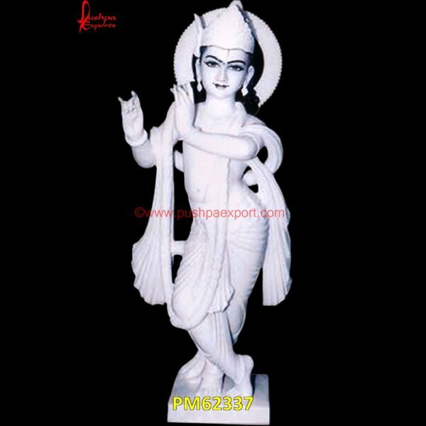 Beautiful White Marble Krishna Murti PM62337 marble radha krishna statue manufacturer,marble radha statue,marble statue krishna,marble stone.jpg