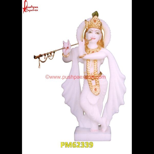 Carving White Marble Lord Krishna Statue PM62339 marble statue krishna,marble stone krishna murti,radha krishna marble deities,radha krishna marble moorti.jpg