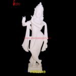 Lord Krishna Pure White Marble Statue