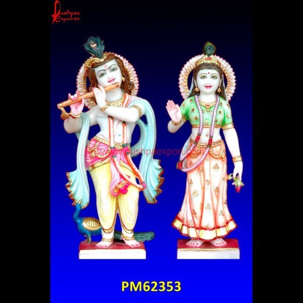 Radhe Krishna Carved White Marble Statue PM62353 shree krishna marble murti,shri krishna marble murti,stone krishna murti,stone radha krishna murti.jpg