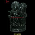 Black Stone Carved Radha Krishan Statue