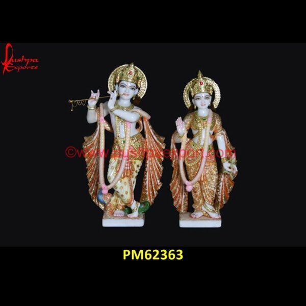 Painted Radha Krishna Statue PM62363 krishna marble statue,radha krishna marble statue,beautiful radha krishna marble statue.jpg