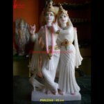 White Marble Radha Krishna Ji Sculpture