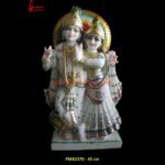 Marble Carved Radha Krishna Statue