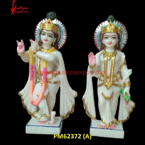 Carving White Marble Radhe Krishna Statue PM62372 (A) iskcon radha krishna marble murti,iskcon radha krishna statue,krishna ji marble murti,krishna marble moorti.jpg