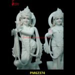 Marble Carved Radha Krishna Sculpture