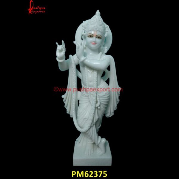 Krishna Ji White Marble Statue PM62375 lord krishna marble murti,lord krishna marble statue,lord krishna statue in white marble,lord radha.jpg