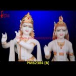 White Marble Carving Radha Krishna Statue