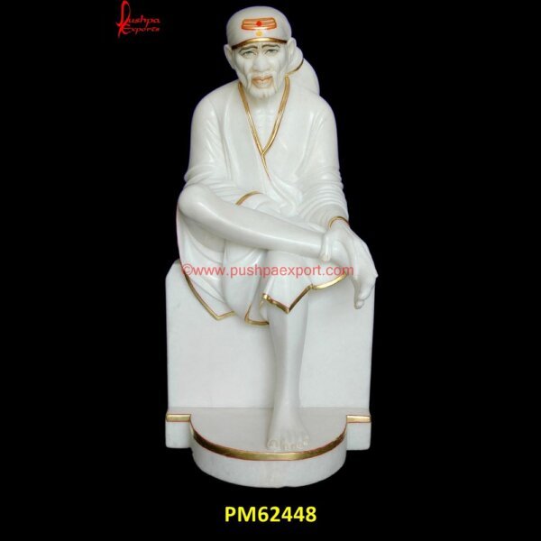 White Stone Saibaba Statue PM62448 god marble murti,god marble murti,Sai Baba Marble Statue,Marble Sai Baba Sculpture,Sai Baba Figurine.jpg