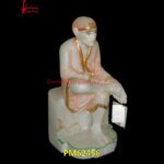 White Stone Sai Baba Carved Statue