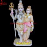 Shiv Parvati Marble Statue