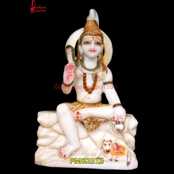 Shiva Stone Statue PM62513 shiva parvati marble statue,shiva stone idol,stone shiva murti,stone shiva statue,white marble lord shiva statue,white marble shiva parvati statue,white marble shiva statue,adiyogi.jpg