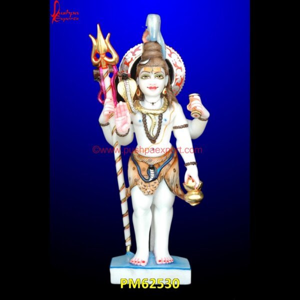 Lord Shiva White Marble Idol PM62530 marble shiv parivar statue,marble shiv parvati murti,marble shiva idol,marble shiva lingam,marble shiva parvati statue,marble shiva statue,marble shivling,narmadeshwar shiva lingam.jpg