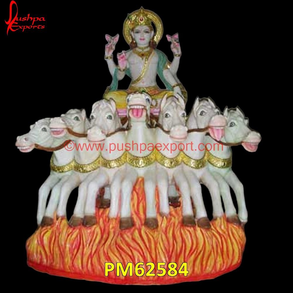 Marble Suryadev Statues