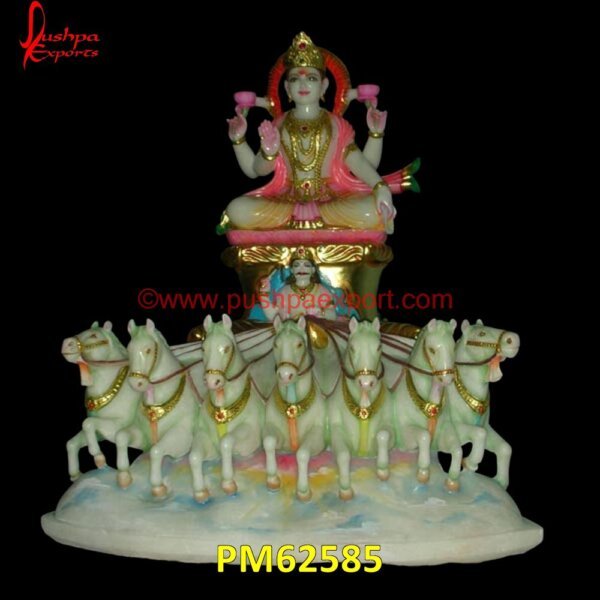 Suryadev With Rath Marble Statue PM62585 Goddess Marble Statue, God Marble Murti, Marble Idol Of God, Marble God Murti, Marble God Murti, Marble God Statue, God Marble Murti, God Marble Murti.jpg