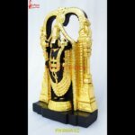 Black And Gold Tirupati Balaji Stone Statue