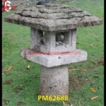 Carved Natural Stone Lamp Post
