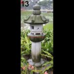 Carved Stone Lamp Post For Outdoor
