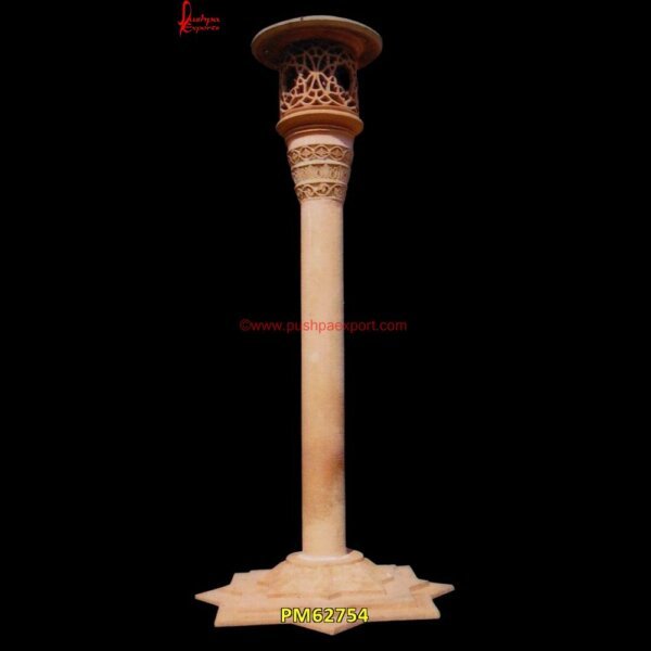 Lamp Post Of Sandstone PM62754 large stone table lamp,limestone table lamp,marble accent lamp,marble and brass table lamp,marble and gold table lamp,marble base floor lamp,marble base table lamp,marble bedside l.jpg