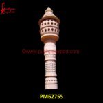 Kalash Art Pink Sandstone Lamp Post