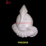 Ganesha Modern Art Of White Marble