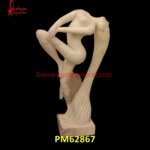 Abstract Art White Marble Lady Sculpture